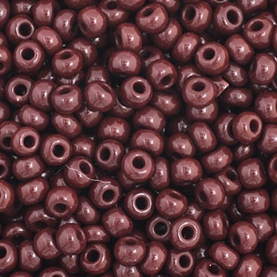 Czech Seed Bead 11/0 Vial Opaque Dark Brown