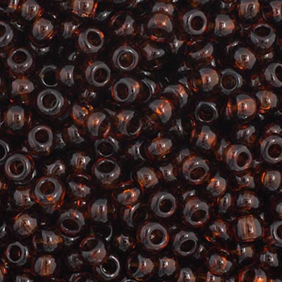 Czech Seed Bead 11/0 Vial Transparent Brown