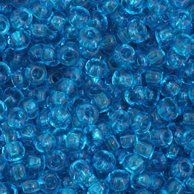 Czech Seed Bead 11/0 Vial Transparent Medium Aqua