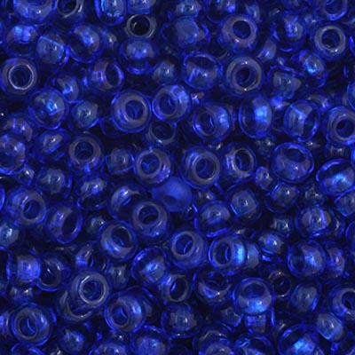 Czech Seed Bead 11/0 Vial Transparent Navy Blue