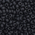 Czech Seed Bead 11/0 Opaque Black Matte Strung Hank