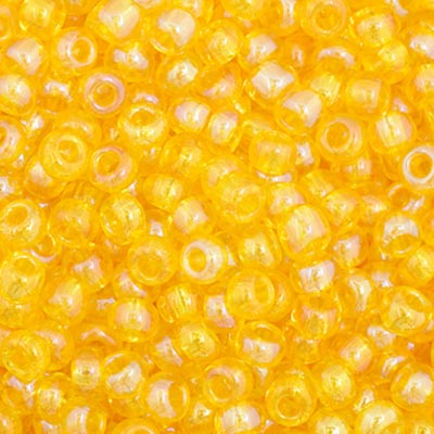 Czech Seed Bead 11/0 Vial Transparent Yellow AB