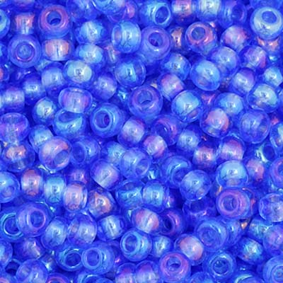 Czech Seed Bead 11/0 Vial Transparent Aqua AB