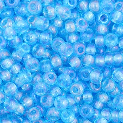 Czech Seed Bead 11/0 Vial Transparent Aqua AB