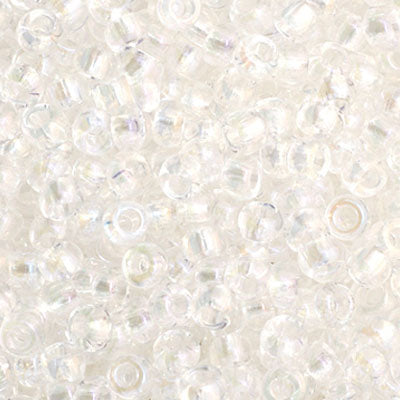 Czech Seed Bead 11/0 Vial Transparent Crystal AB