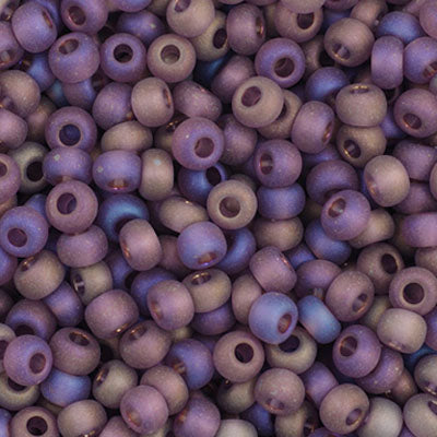 Czech Seed Bead 11/0 Vial Transparent Matte Mauve AB