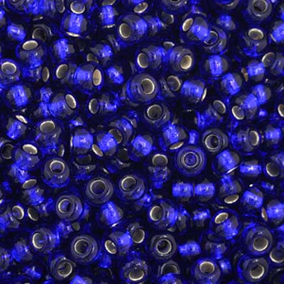 Czech Seed Bead 11/0 Vial Royal Blue Silver Lined