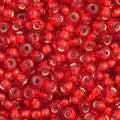Czech Seed Bead 11/0 Vial Light Red Silver Lined