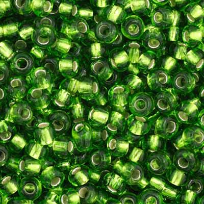 Czech Seed Bead 11/0 Chartreuse Silver Lined