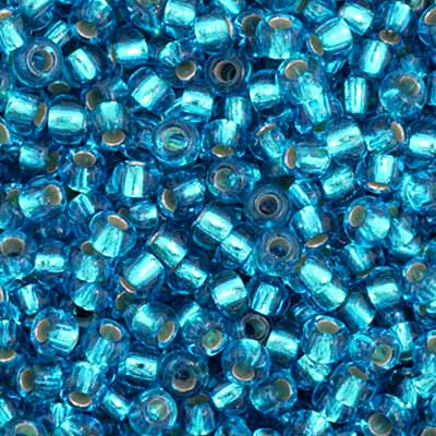 Czech Seed Bead 11/0 Dark Aqua Silver Lined