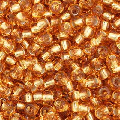 Czech Seed Bead 11/0 Vial Gold Silver Lined