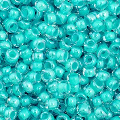 Czech Seed Bead 11/0 Vial Turquoise Color Lined