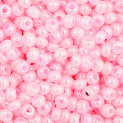 Czech Seed Bead 11/0 Vial Opaque Pale Pink Dyed Pearl