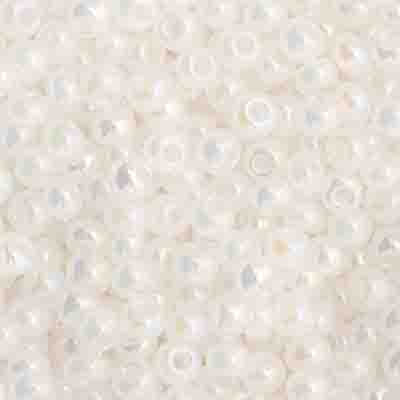 Czech Seed Bead 11/0 Opaque White AB Pearl 250g Bag