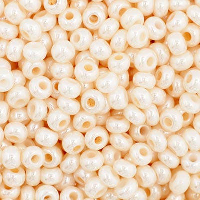 Czech Seed Bead 11/0 Vial Opaque Eggshell Pearl