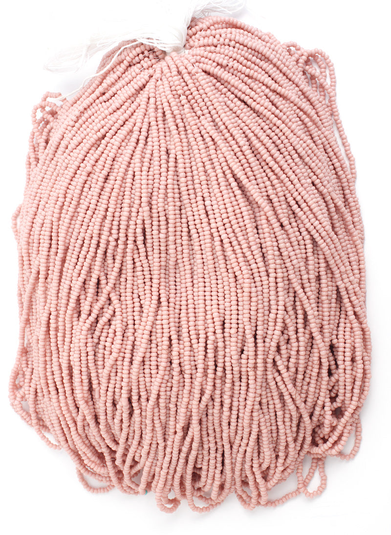 Czech Seed Bead 11/0 Opaque Pink Dyed Solgel