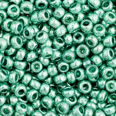 Czech Seed Bead 11/0 Vial Metallic Green