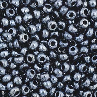 Czech Seed Bead 11/0 Vial Metallic Gunmetal