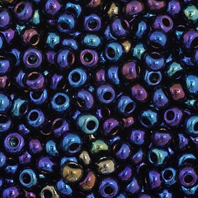 Czech Seed Bead 11/0 Vial Opaque Navy Blue AB