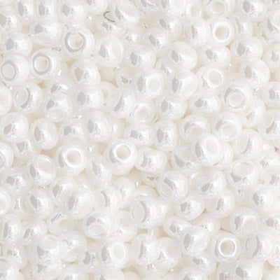 Czech Seed Bead 11/0 Opaque White Luster 250g Bag
