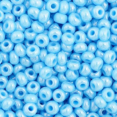 Czech Seed Bead 11/0 Vial Opaque Light Blue Luster