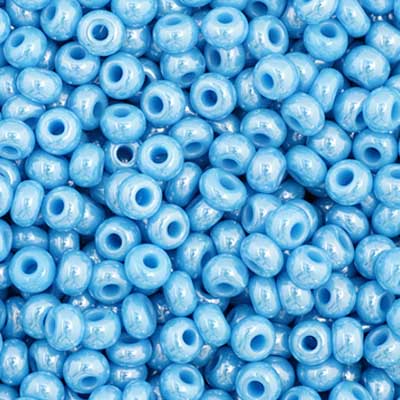 Czech Seed Bead 11/0 Vial Opaque Blue Luster