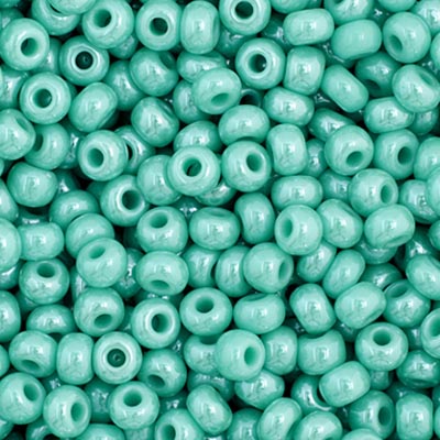 Czech Seed Bead 11/0 Opaque Turquoise Luster 250g Bag