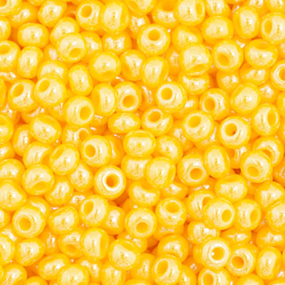 Czech Seed Bead 11/0 Vial Opaque Golden Yellow Luster