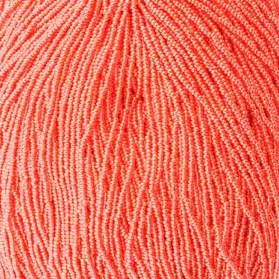 Czech Seed Bead 11/0 Opaque Dark Orange Luster
