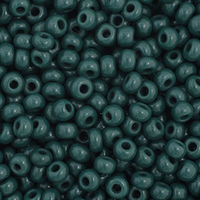 Czech Seed Bead 11/0 Vial Opaque Dark Green