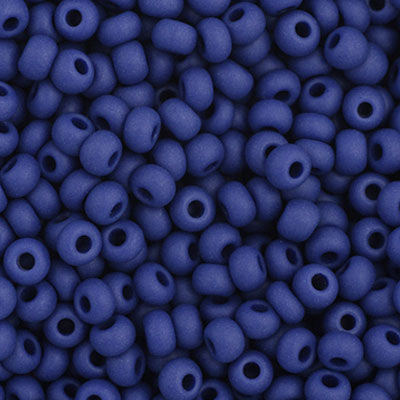 Czech Seed Bead 11/0 Vial Opaque Navy Blue Matte