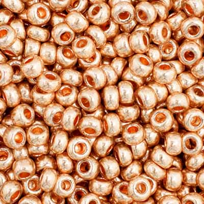 Czech Seed Bead 11/0 Vial Metallic Dark Gold Solgel