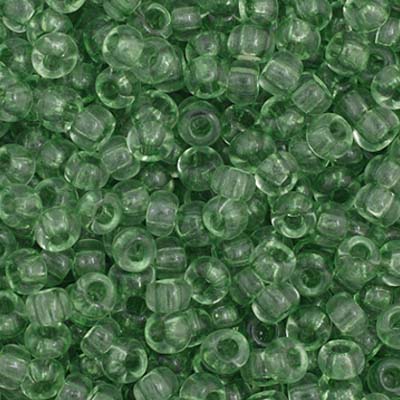 Czech Seed Bead 11/0 Vial Transparent Green Dyed Solgel