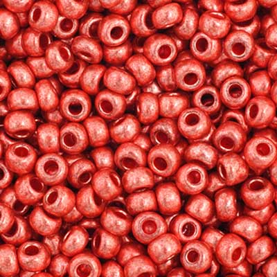 Czech Seed Bead 11/0 Vial Metallic Light Copper Terra