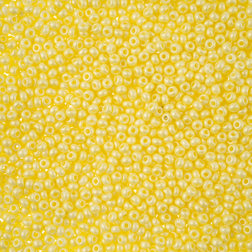 Czech Seed Beads 11/0 PermaLux Dyed Chalk Light Yellow 250g Bag