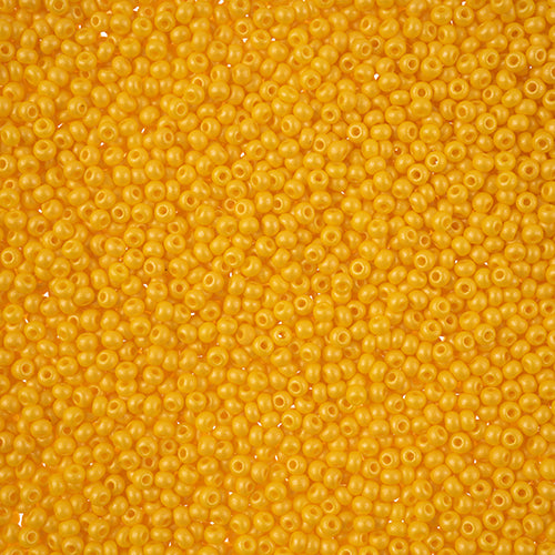 Czech Seed Beads 11/0 PermaLux Dyed Chalk Dark Yellow 250g Bag
