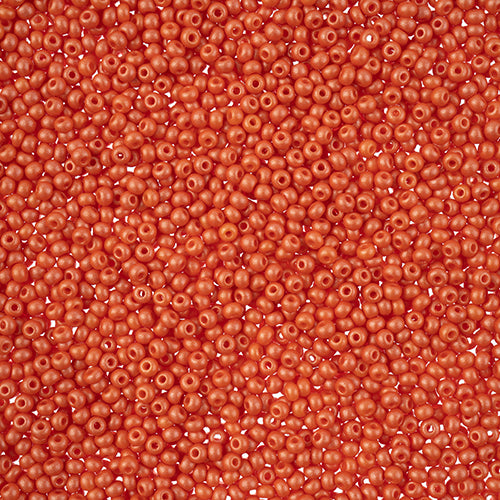 Czech Seed Beads 11/0 PermaLux Dyed Chalk Orange 250g Bag