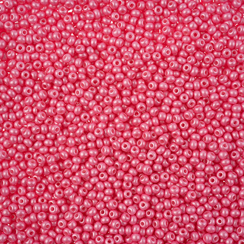 Czech Seed Bead 11/0 Vial PermaLux Dyed Chalk Light Pink