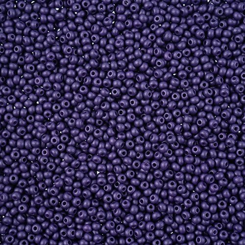 Czech Seed Beads 11/0 PermaLux Dyed Chalk Dark Violet 250g Bag