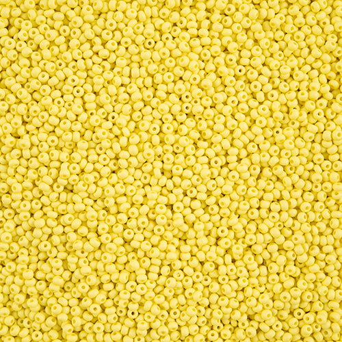 Czech Seed Bead 11/0 Vial PermaLux Dyed Chalk Light Yellow Matte