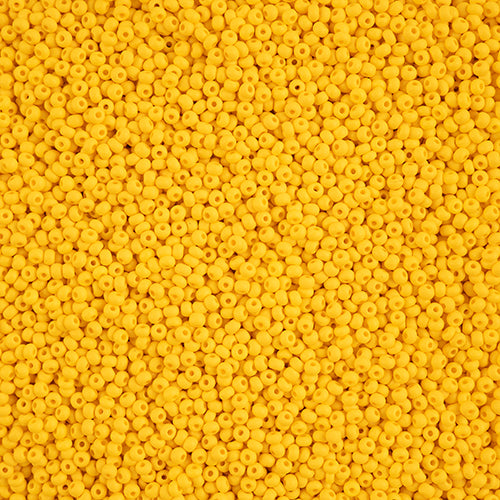 Czech Seed Beads 11/0 PermaLux Dyed Chalk Dark Yellow Matte 250g Bag
