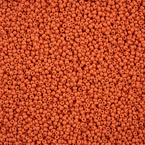 Czech Seed Beads 11/0 PermaLux Dyed Chalk Orange Matte 250g Bag
