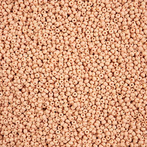 Czech Seed Bead 11/0 Vial PermaLux Dyed Chalk Apricot Matte