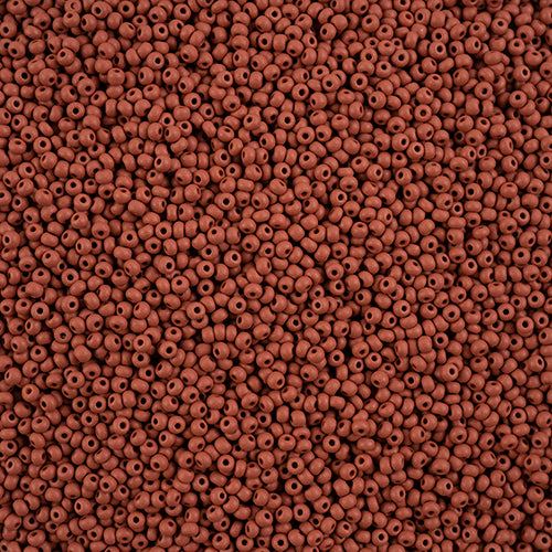 Czech Seed Beads 11/0 PermaLux Dyed Chalk Brown Matte 250g Bag
