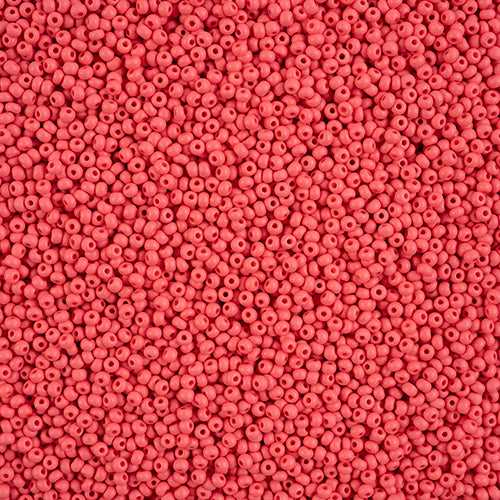 Czech Seed Bead 11/0 Vial PermaLux Dyed Chalk Red Matte
