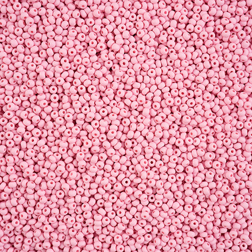 Czech Seed Bead 11/0 Vial PermaLux Dyed Chalk Light Pink Matte