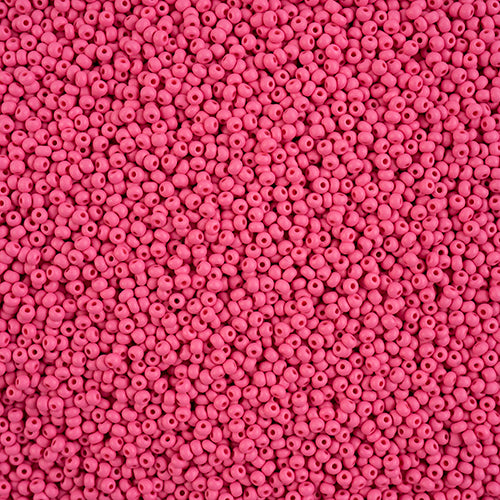 Czech Seed Bead 11/0 Vial PermaLux Dyed Chalk Fuchsia Matte