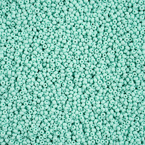 Czech Seed Bead 11/0 Vial PermaLux Dyed Chalk Mint Matte