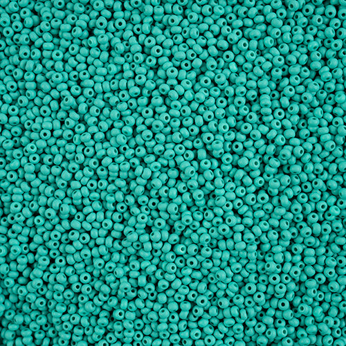 Czech Seed Bead 11/0 Vial PermaLux Dyed Chalk Sea Green Matte