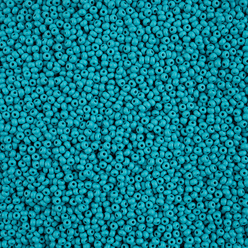 Czech Seed Beads 11/0 PermaLux Dyed Chalk Teal Matte 250g Bag